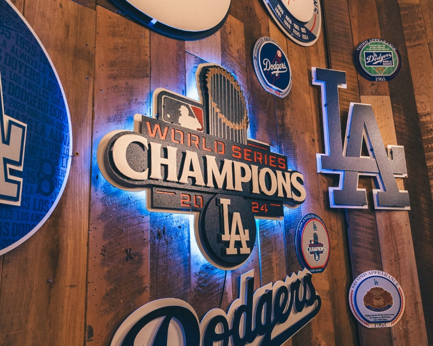 Los Angeles Dodgers 2024 World Series 3D Vintage Metal Wall Art