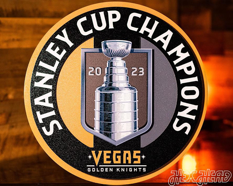 Vegas Goldens Knights 2023 Champions 3D Metal Wall Art