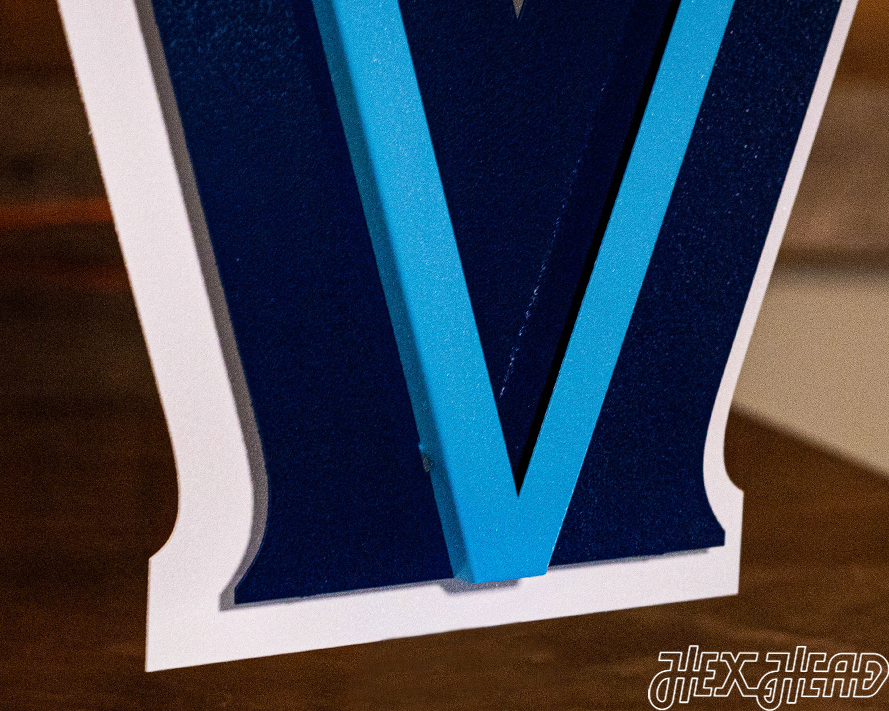 Villanova "V" 3D Metal Artwork