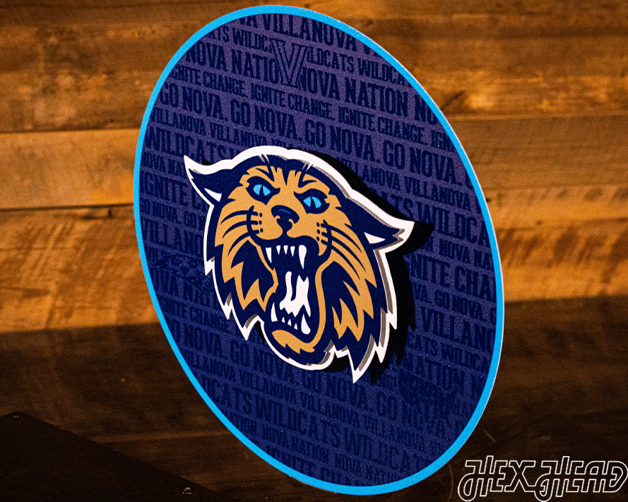 Villanova Wildcats CRAFT SERIES 3D Embossed Metal Wall Art