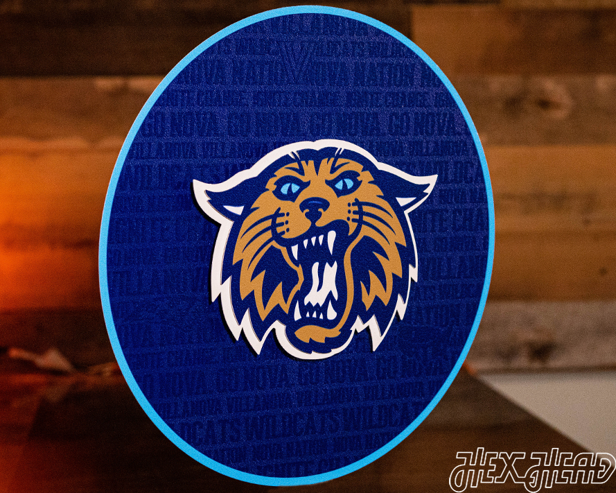 Villanova Wildcats CRAFT SERIES 3D Embossed Metal Wall Art