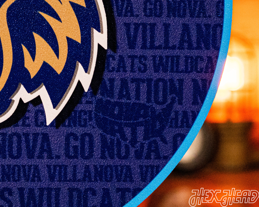 Villanova Wildcats CRAFT SERIES 3D Embossed Metal Wall Art