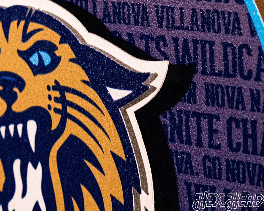 Villanova Wildcats CRAFT SERIES 3D Embossed Metal Wall Art