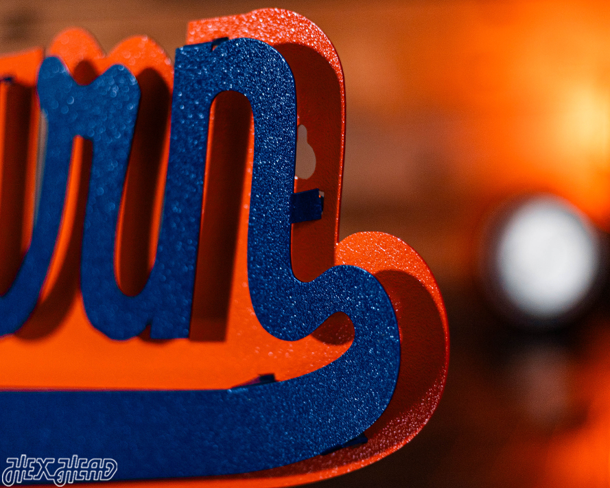 Auburn Tigers Cursive Script VAULT 3D Metal Wall Art 26" x 14"