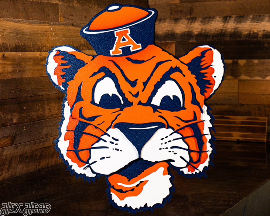 Auburn Tigers "Aubie" VAULT 3D Vintage Metal Wall Art