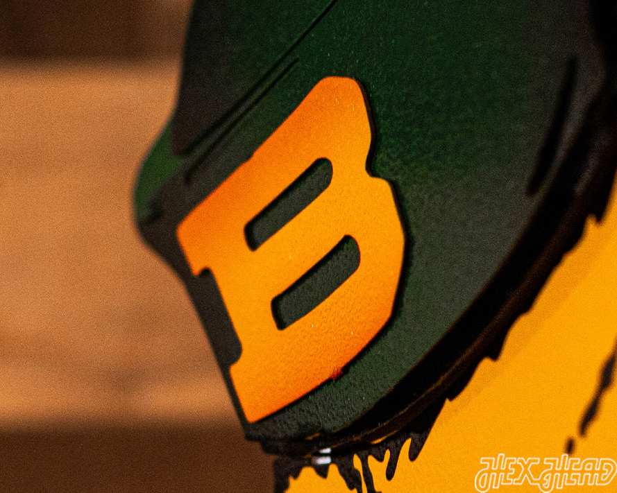 Baylor Bears VAULT Bear 3D Vintage Metal Wall Art