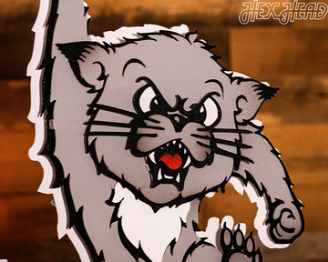 Cincinnati "VINTAGE BEARCAT" 3D Black Vintage Metal Wall Art
