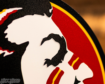 Florida State VAULT "Seminole Head" 3D Metal Wall Art