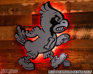 MONOCHROME -  Iowa State Cyclones VAULT "CY" 3D Vintage Metal Wall Art