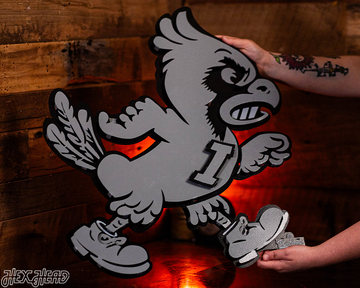 MONOCHROME -  Iowa State Cyclones VAULT "CY" 3D Vintage Metal Wall Art