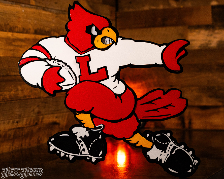 Louisville Cardinals "Heisman" Football Mascot 3D VAULT Metal Wall Art