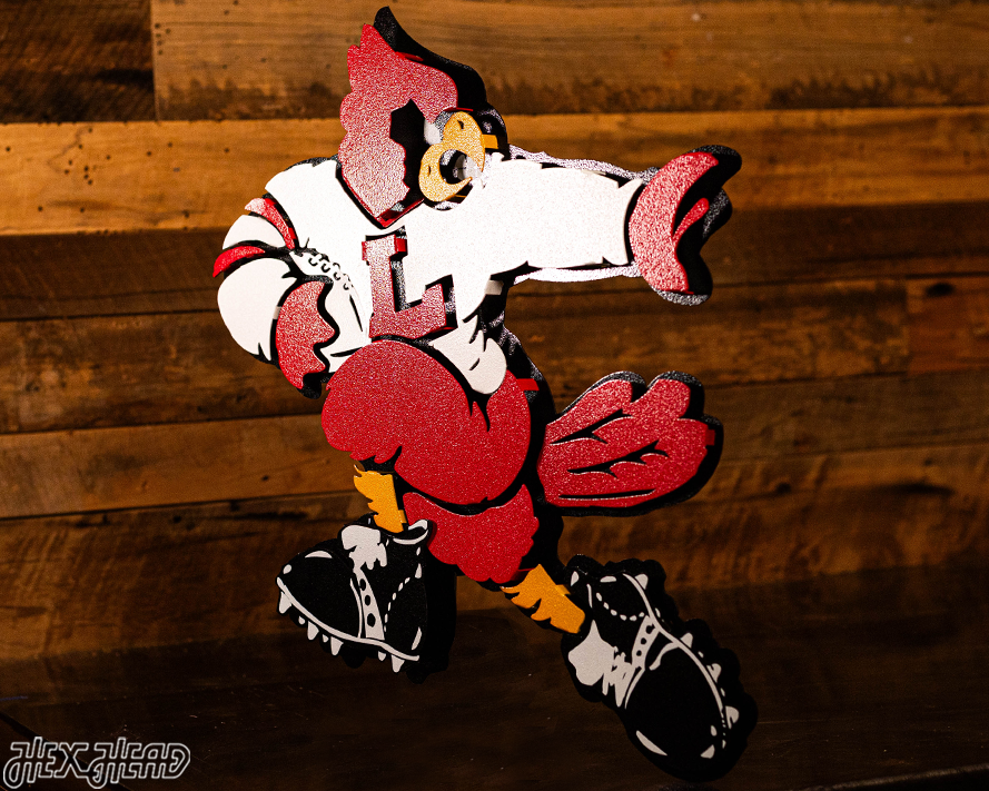 Louisville Cardinals "Heisman" Football Mascot 3D VAULT Metal Wall Art