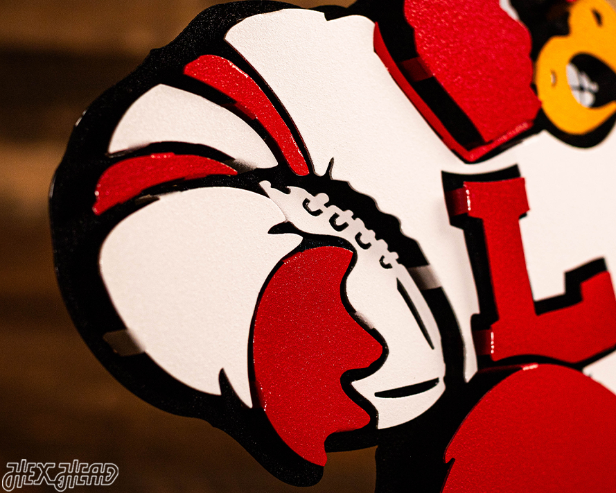 Louisville Cardinals "Heisman" Football Mascot 3D VAULT Metal Wall Art