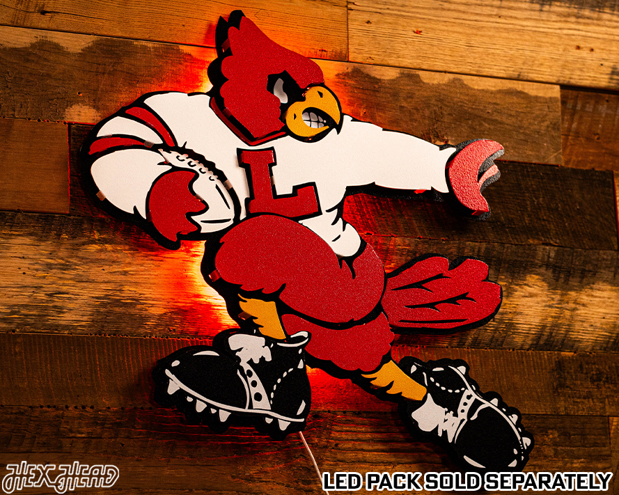Louisville Cardinals "Heisman" Football Mascot 3D VAULT Metal Wall Art