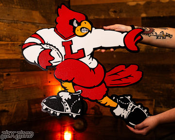 Louisville Cardinals "Heisman" Football Mascot 3D VAULT Metal Wall Art