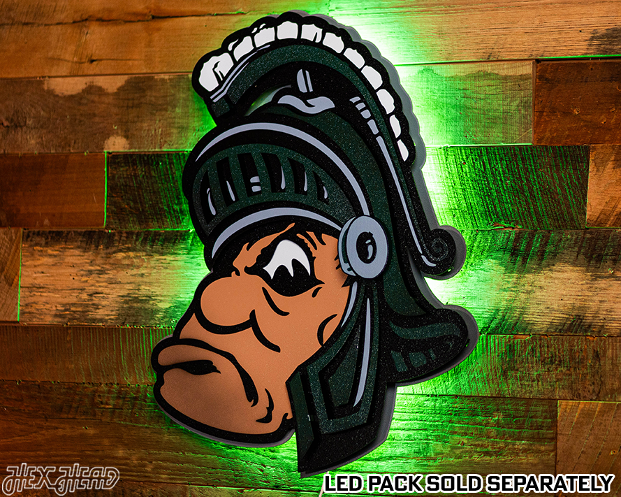 Michigan State " Gruff Sparty" 3D Vintage Metal Wall Art