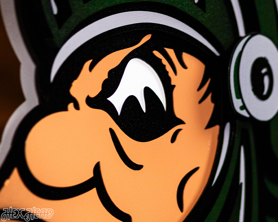 Michigan State " Gruff Sparty" 3D Vintage Metal Wall Art