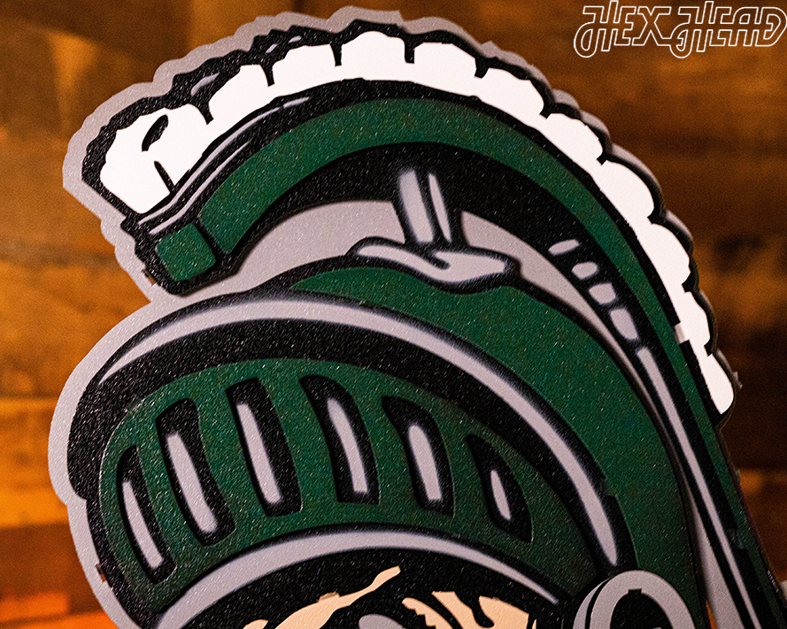 Michigan State " Gruff Sparty" 3D Vintage Metal Wall Art