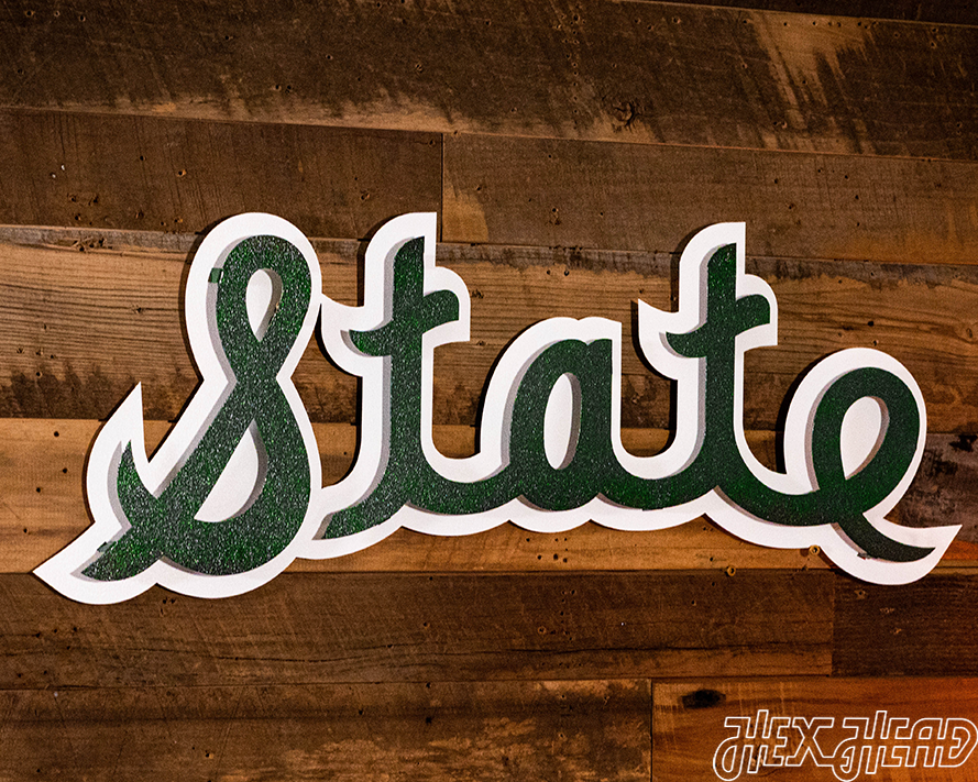 Michigan State Spartans VAULT cursive 
