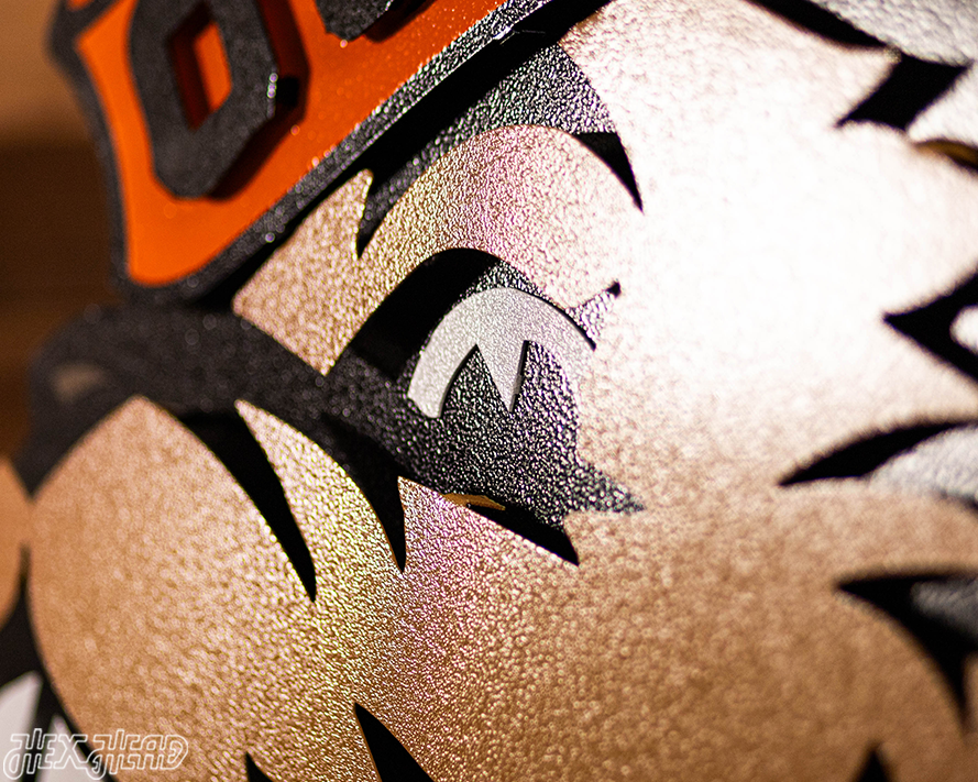 Oregon State Beaver Head 3D Vintage Metal Wall Art