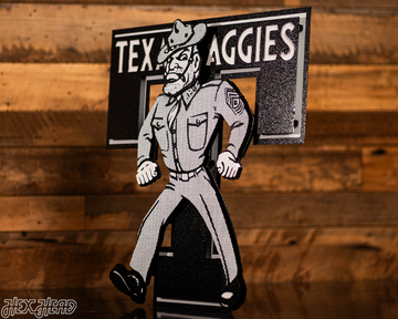 MONOCHROME - Texas A&M Aggies Vault "Ole Sarge" 3D Vintage Metal Wall Art