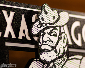 MONOCHROME - Texas A&M Aggies Vault "Ole Sarge" 3D Vintage Metal Wall Art