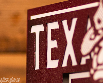 Texas A&M Aggies Vault "Ole Sarge" 3D Vintage Metal Wall Art