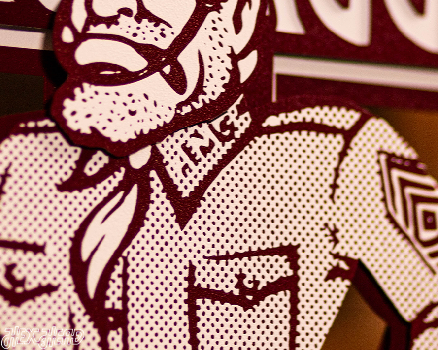 Texas A&M Aggies Vault "Ole Sarge" 3D Vintage Metal Wall Art