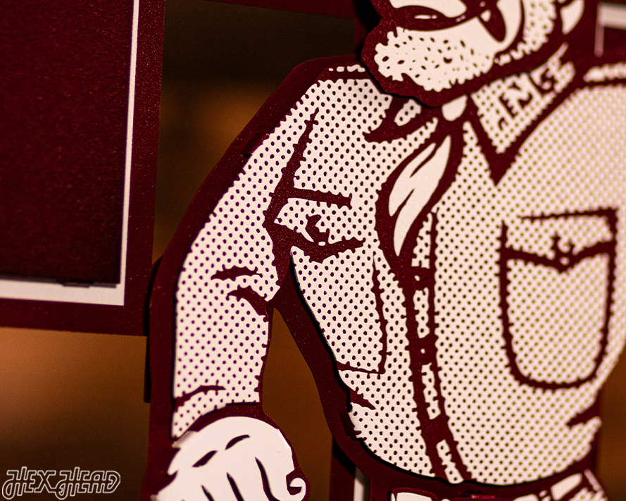 Texas A&M Aggies Vault "Ole Sarge" 3D Vintage Metal Wall Art