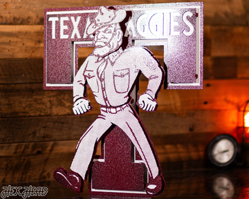 Texas A&M Aggies Vault "Ole Sarge" 3D Vintage Metal Wall Art