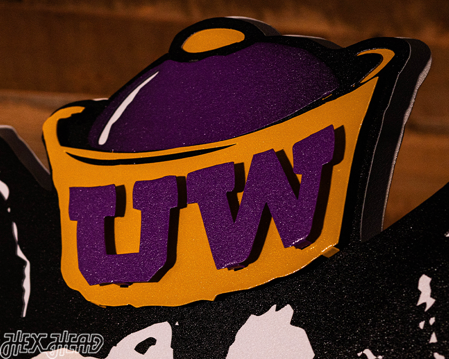 Washington VAULT Huskie 3D Vintage Metal Wall Art