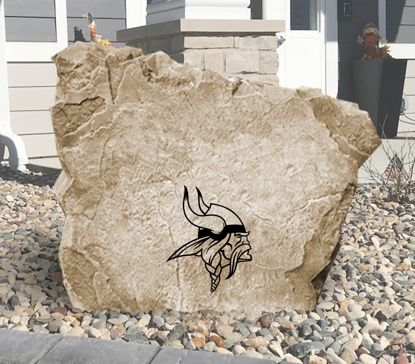 Minnesota Vikings Design-A-Stone Landscape Art Address Stone