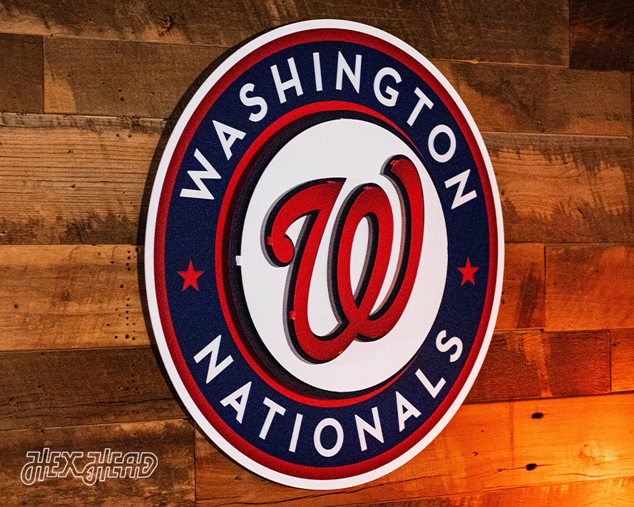 Washington Nationals Crest 3D Metal Wall Art