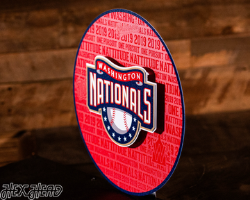 Washington Nationals CRAFT SERIES 3D Embossed Metal Wall Art