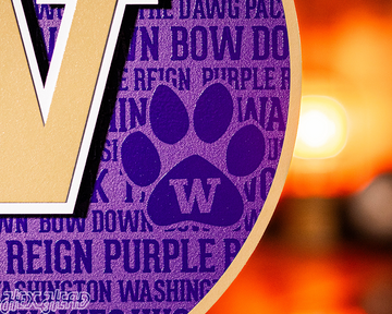 Washington Huskies CRAFT SERIES 3D Embossed Metal Wall Art
