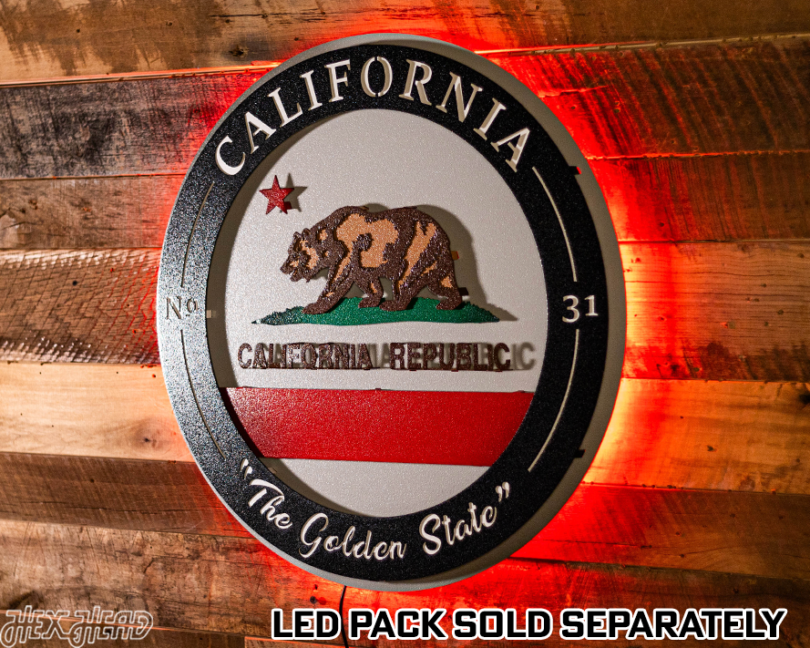 State of California Crest 3D Metal Wall Art