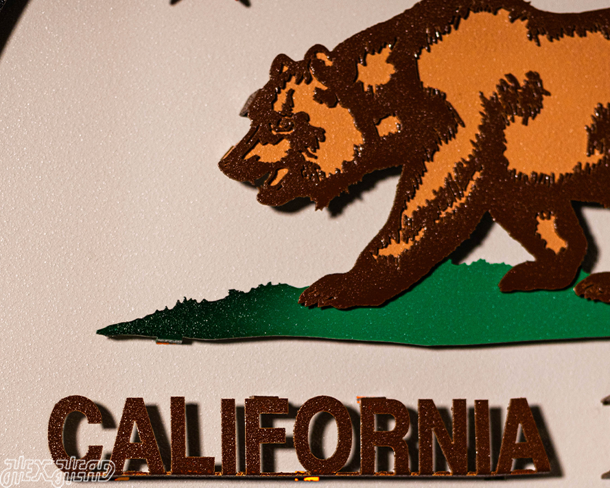 State of California Crest 3D Metal Wall Art