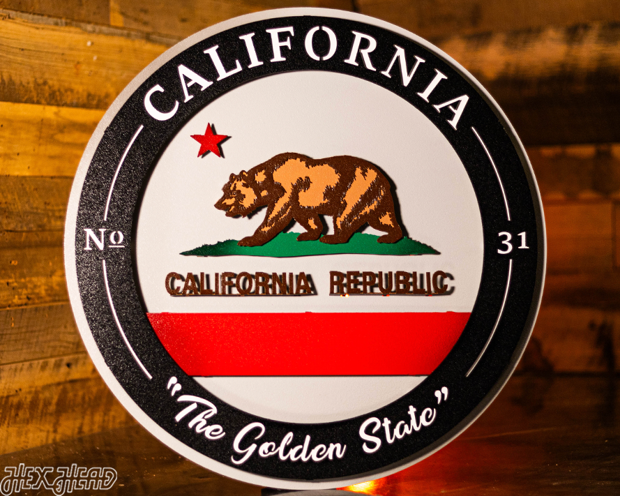 State of California Crest 3D Metal Wall Art