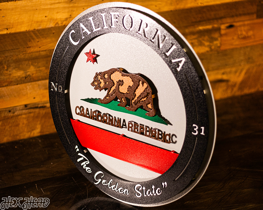 State of California Crest 3D Metal Wall Art