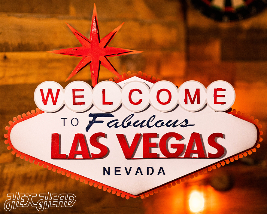 "Welcome to Las Vegas"  3D Metal Wall Art XXL