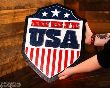 Proudly Made in the USA! 3D Vintage Metal Art