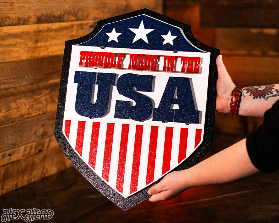 Proudly Made in the USA! 3D Vintage Metal Art