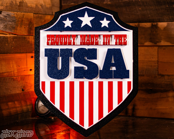 Proudly Made in the USA! 3D Vintage Metal Art