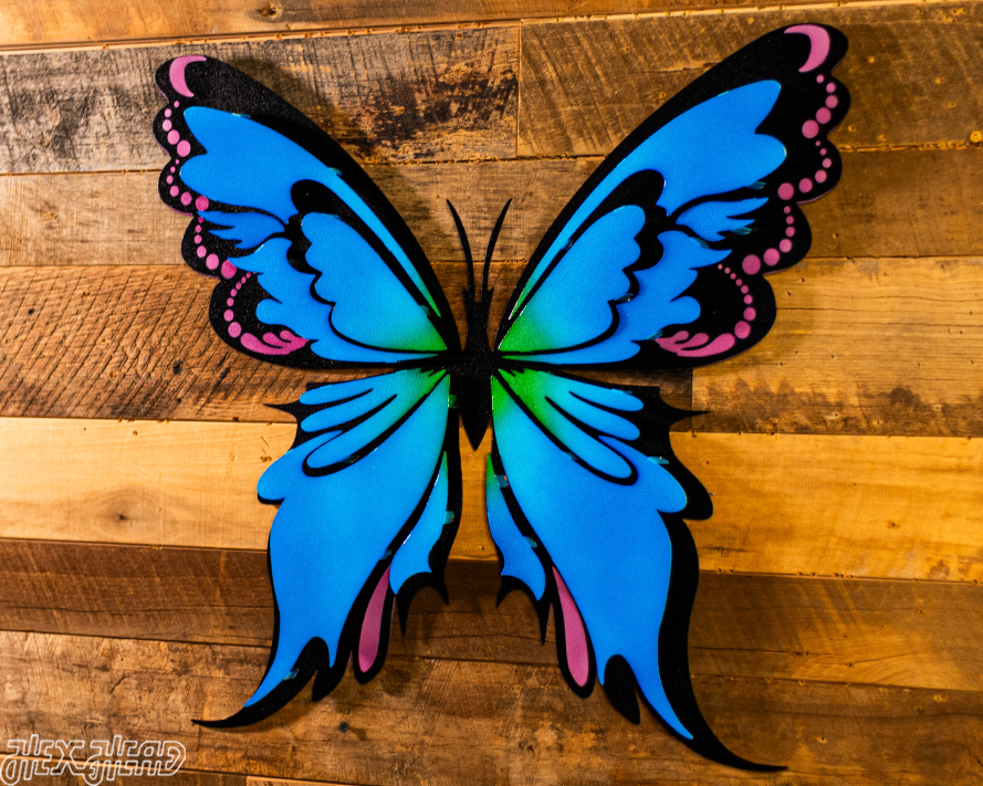 Butterfly Multicolor 3D Metal Wall Art