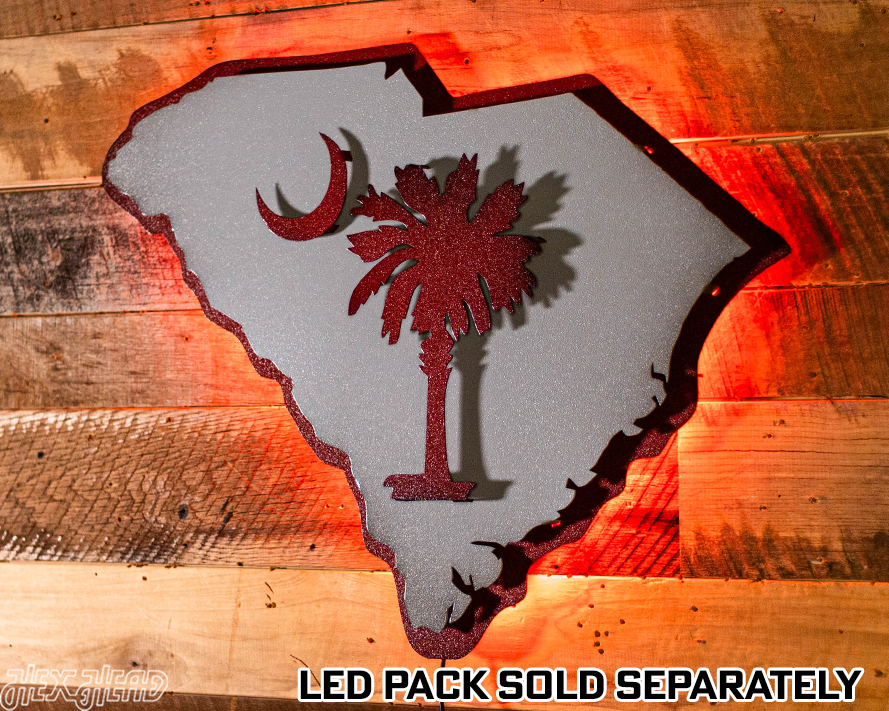 South Carolina State Emblem 3D Vintage Metal Wall Art