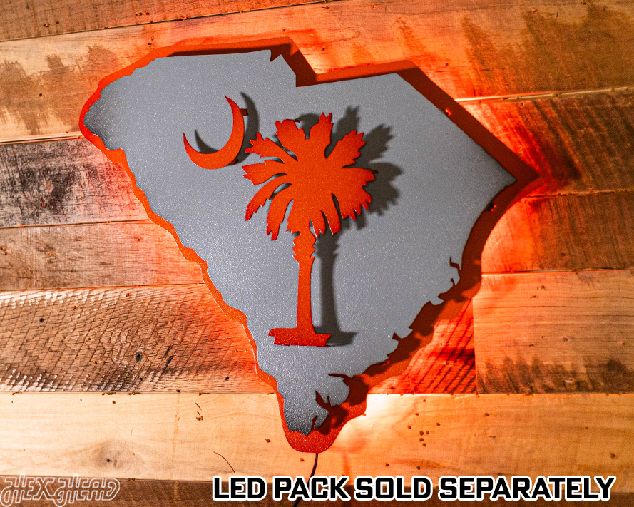 South Carolina State Emblem 3D Vintage Metal Wall Art