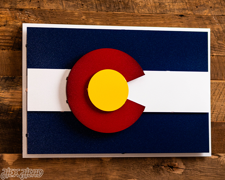 Colorado State Flag 3D Premium Grade Aluminum Wall Art