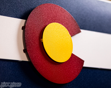 Colorado State Flag 3D Premium Grade Aluminum Wall Art