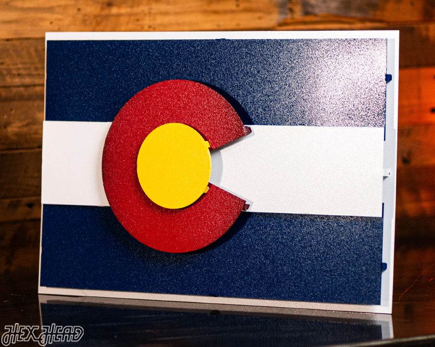 Colorado State Flag 3D Premium Grade Aluminum Wall Art