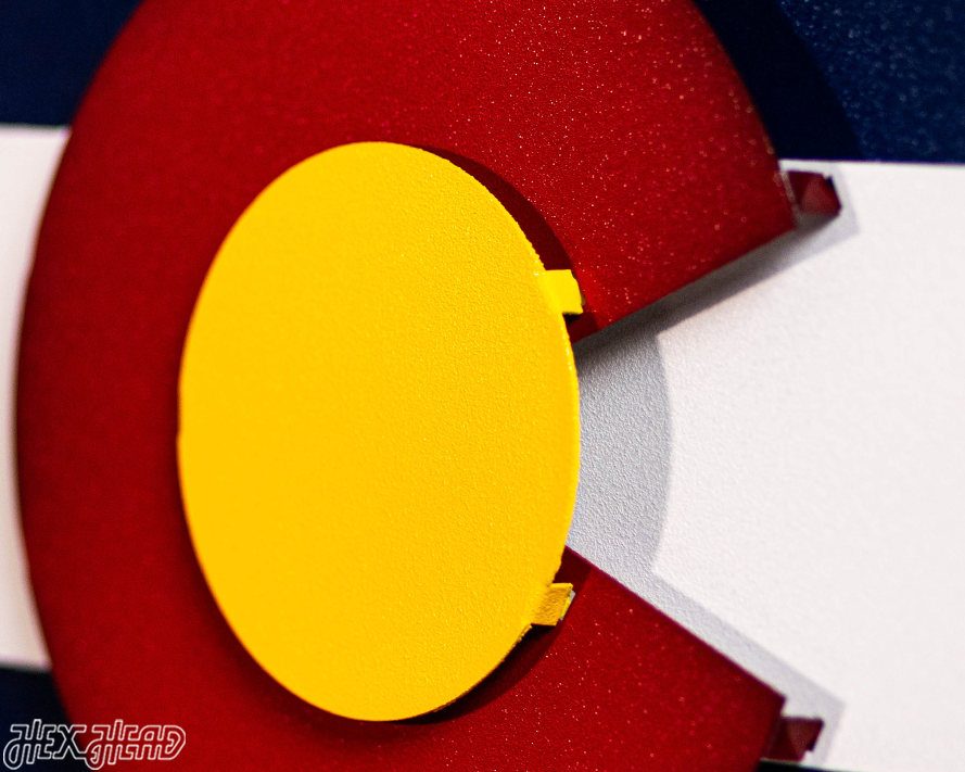 Colorado State Flag 3D Premium Grade Aluminum Wall Art